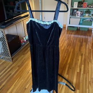 Vintage Velvet and Lace Dress